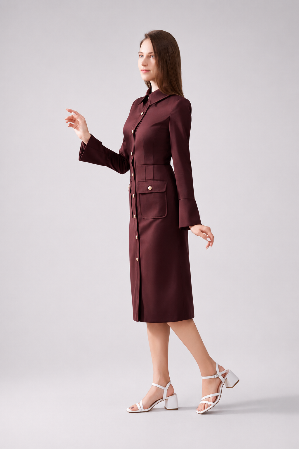 La Poupée Dress Bordeaux