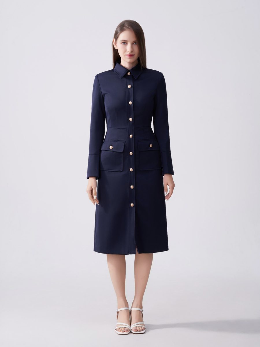La Poupée Dress Navy Blue
