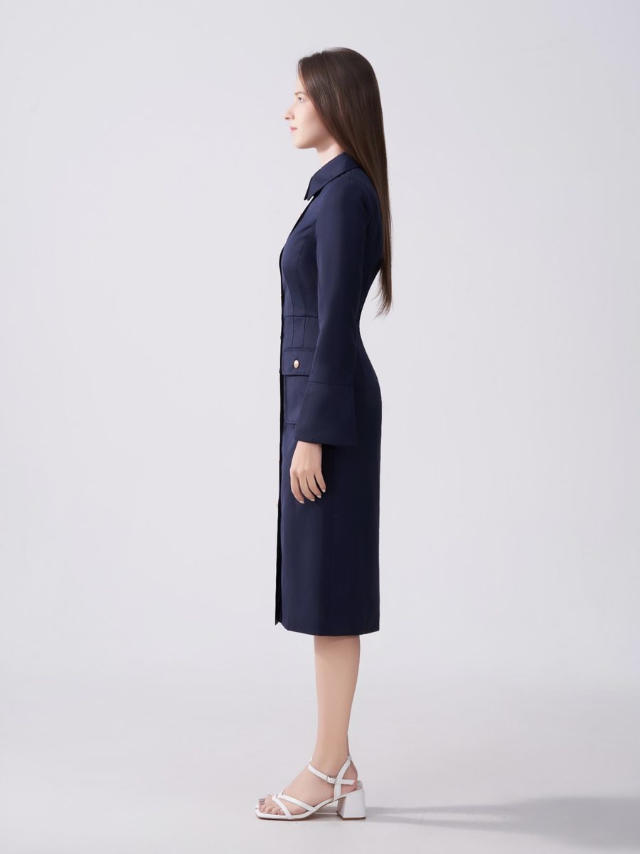 La Poupée Dress Navy Blue