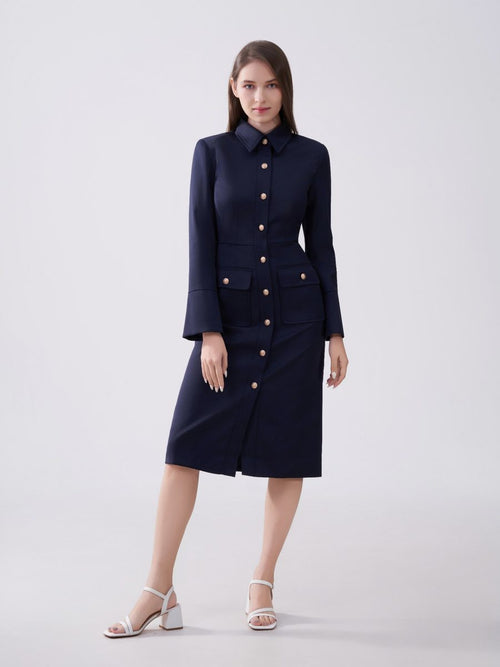 La Poupée Dress Navy Blue