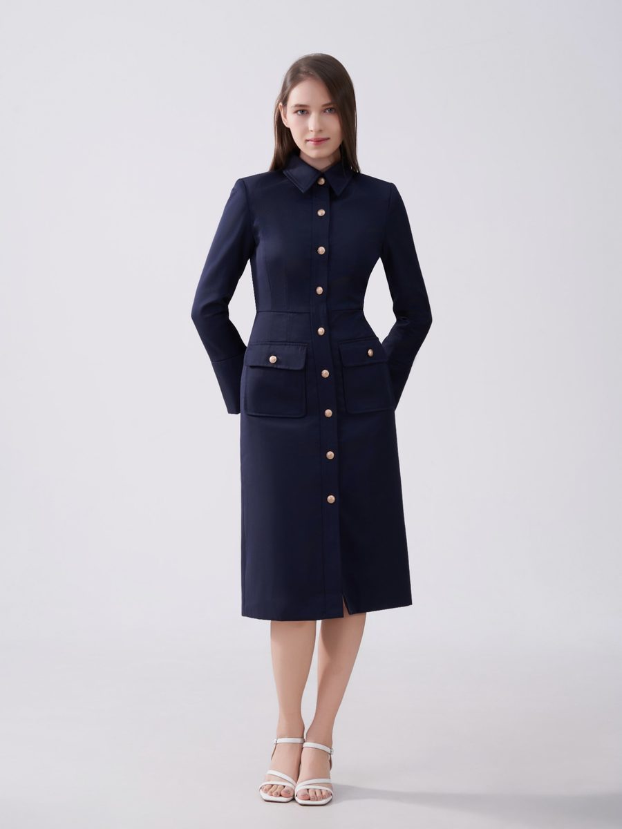 La Poupée Dress Navy Blue